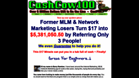 What Cashcow100.com website looked like in 2020 (3 years ago)