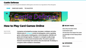 What Castledefense.org website looked like in 2020 (3 years ago)