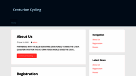 What Centurioncycling.com website looked like in 2020 (3 years ago)