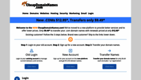 What Cheapdomainnames.com website looked like in 2020 (3 years ago)