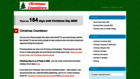 What Christmascountdown.com.au website looked like in 2020 (3 years ago)