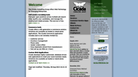 What Cicada.com website looked like in 2020 (5 years ago)