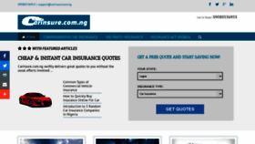 What Carinsure.com.ng website looked like in 2020 (3 years ago)