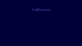 What Codefoot.com website looked like in 2020 (3 years ago)