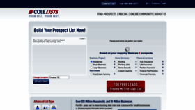 What Colelists.com website looked like in 2020 (3 years ago)