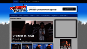 What Comedytime.tv website looked like in 2020 (3 years ago)