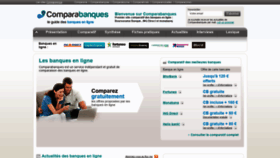 What Comparabanques.fr website looked like in 2020 (3 years ago)