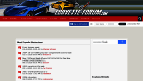 What Corvette-forum.com website looked like in 2020 (3 years ago)
