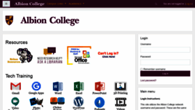 What Courses.albion.edu website looked like in 2020 (3 years ago)