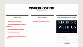 What Cpwebhosting.com website looked like in 2020 (3 years ago)