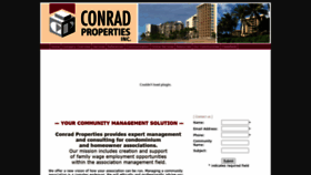 What Conradpropertiesinc.com website looked like in 2020 (3 years ago)