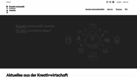 What Creativwirtschaft.at website looked like in 2020 (3 years ago)