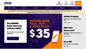 What Chatrwireless.com website looked like in 2020 (5 years ago)