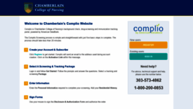 What Chamberlainclinicalcompliance.com website looked like in 2020 (3 years ago)