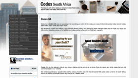 What Codes-sa.co.za website looked like in 2020 (3 years ago)