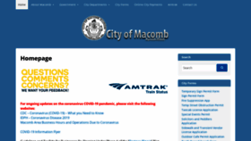 What Cityofmacomb.com website looked like in 2020 (3 years ago)