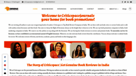 What Criticspace.com website looked like in 2020 (3 years ago)