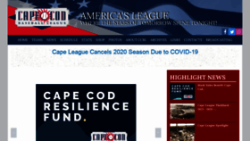 What Capecodbaseball.org website looked like in 2020 (3 years ago)