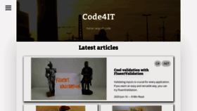 What Code4it.dev website looked like in 2020 (3 years ago)