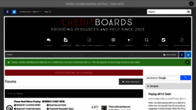 What Creditboards.com website looked like in 2020 (3 years ago)