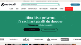 What Cashbacker.se website looked like in 2020 (3 years ago)