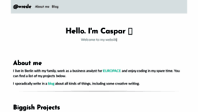 What Casparwre.de website looked like in 2020 (3 years ago)