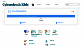What Cybersleuth-kids.com website looked like in 2020 (3 years ago)