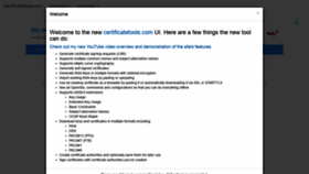 What Certificatetools.com website looked like in 2020 (3 years ago)