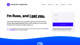 What Catalystchurchcreative.com website looked like in 2020 (3 years ago)