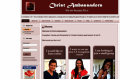 What Christambassadors.org website looked like in 2020 (3 years ago)