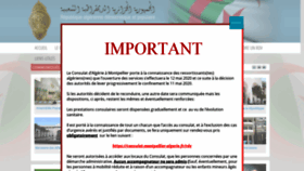 What Consulat-montpellier-algerie.fr website looked like in 2020 (3 years ago)