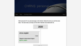 What Chrns.com website looked like in 2020 (3 years ago)