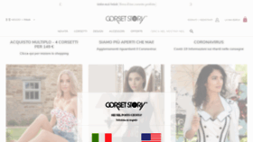 What Corset-story.it website looked like in 2020 (3 years ago)