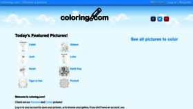 What Coloring.com website looked like in 2020 (3 years ago)