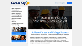 What Careerkey.org website looked like in 2020 (3 years ago)