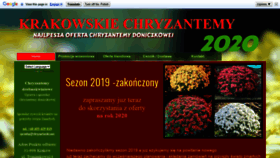 What Chryzantemki.com website looked like in 2020 (3 years ago)