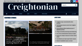 What Creightonian.com website looked like in 2020 (3 years ago)
