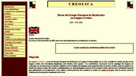 What Creolica.net website looked like in 2020 (3 years ago)