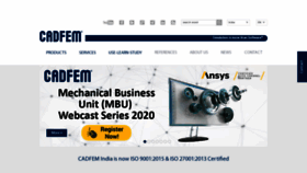 What Cadfem.in website looked like in 2020 (3 years ago)
