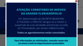 What Creci-sc.gov.br website looked like in 2020 (3 years ago)
