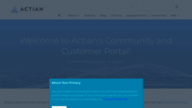 What Communities.actian.com website looked like in 2020 (3 years ago)