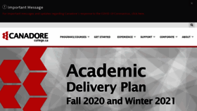 What Canadorecollege.ca website looked like in 2020 (3 years ago)