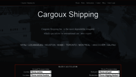 What Cargoux.com website looked like in 2020 (3 years ago)