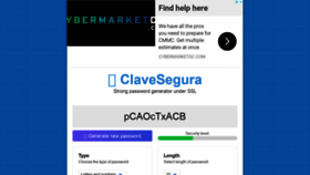 What Clavesegura.org website looked like in 2020 (3 years ago)