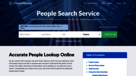What Checkpeople.com website looked like in 2020 (3 years ago)