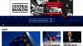 What Centralbanking.com website looked like in 2020 (3 years ago)