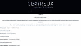 What Claireux.com website looked like in 2020 (3 years ago)