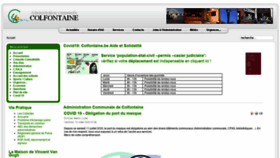 What Colfontaine.be website looked like in 2020 (3 years ago)