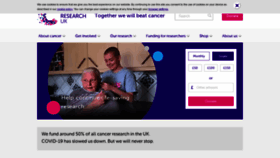 What Cancerresearchuk.org website looked like in 2020 (3 years ago)