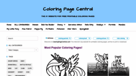 What Coloringpagecentral.com website looked like in 2020 (3 years ago)